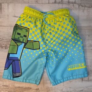 Minecraft Kids Blue and Yellow Shorts
